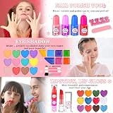 GOLMUD 66 Pcs Kids Makeup Set Portable Stand 3-12 Years Gift Pink Case view 6