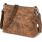 BERLINER BAGS Vintage Genuine Leather Shoulder Bag Marbella M, Crossbody Purse for Women, Satchel Bag