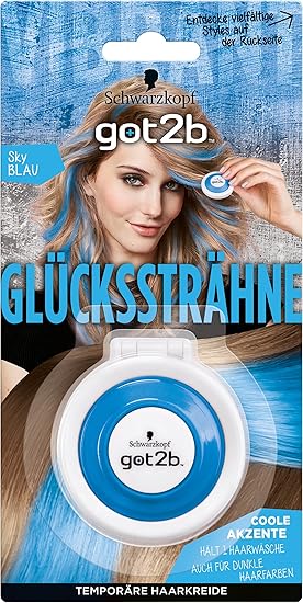 Schwarzkopf Got2b Glückssträhne Haarfarbe, Sky Blau, 2er Pack (2 x 4 g)