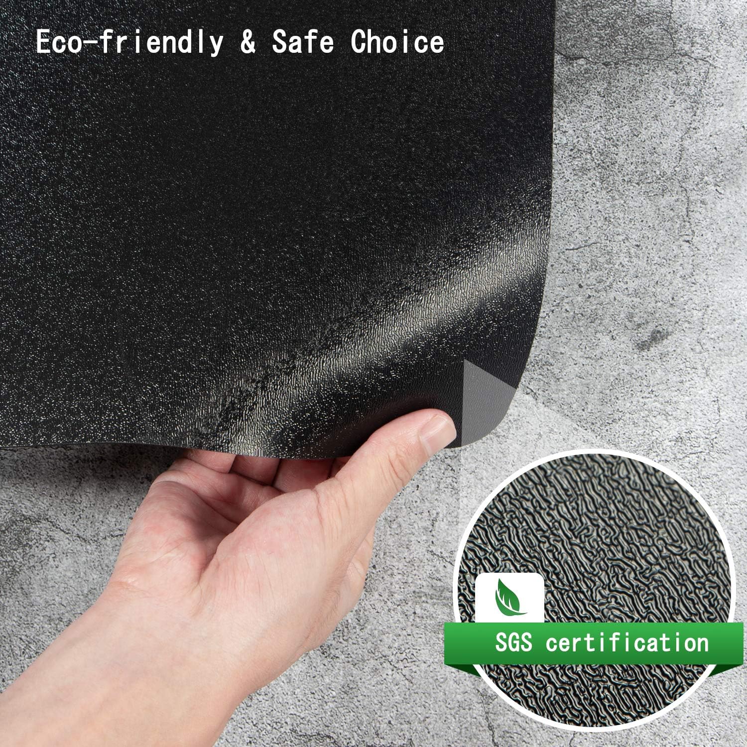 Office Chair Mat, Hard-Floor Mat for Desk, 47" x 35" Multi-Purpose Office Desk Chair Mat for Hardwood Floors, Updated Version Protector Hard Floor Mat for Home (Black): Kitchen & Dining