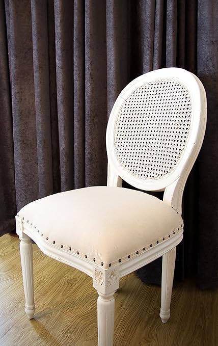 French Style White Ellena Dining Chair With Ornate Legs And