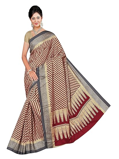 Winza Designer Womens Manipuri Cotton Silk Saree with Blouse (MN-11005)