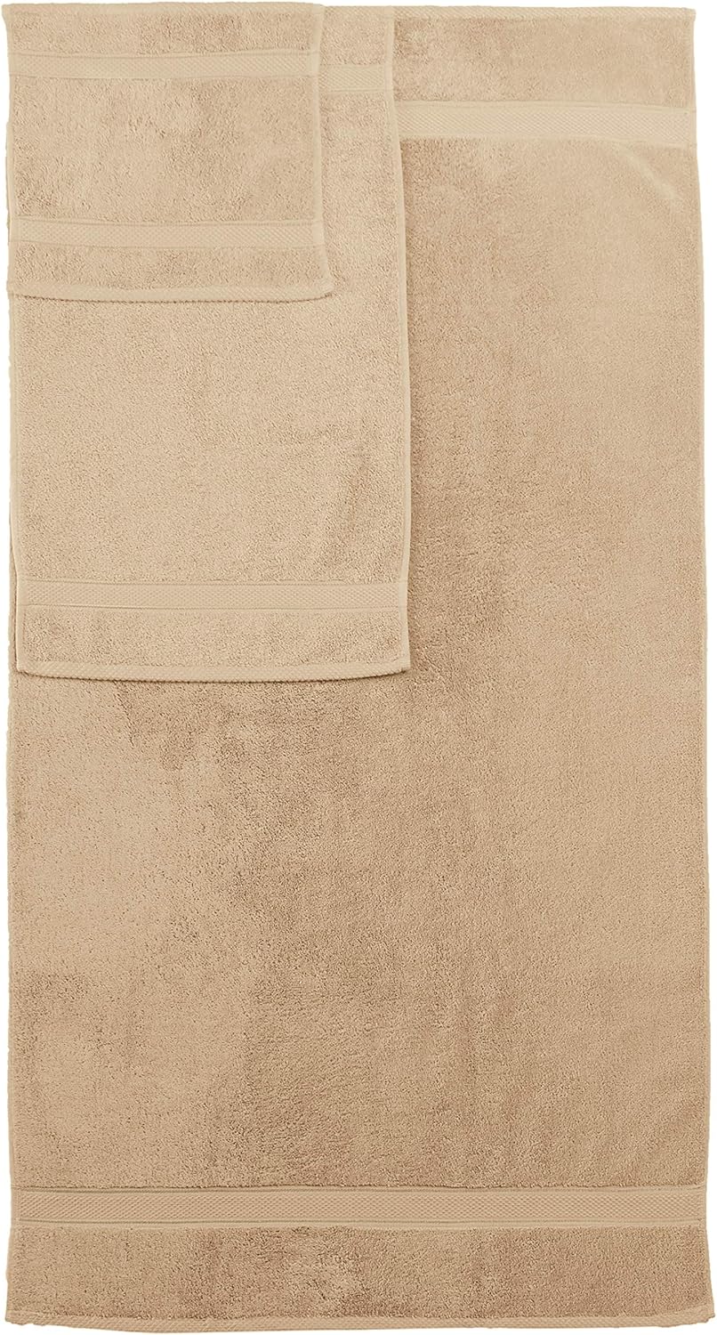Pinzon 6 Piece Blended Egyptian Cotton Bath Towel Set - Driftwood: Home & Kitchen