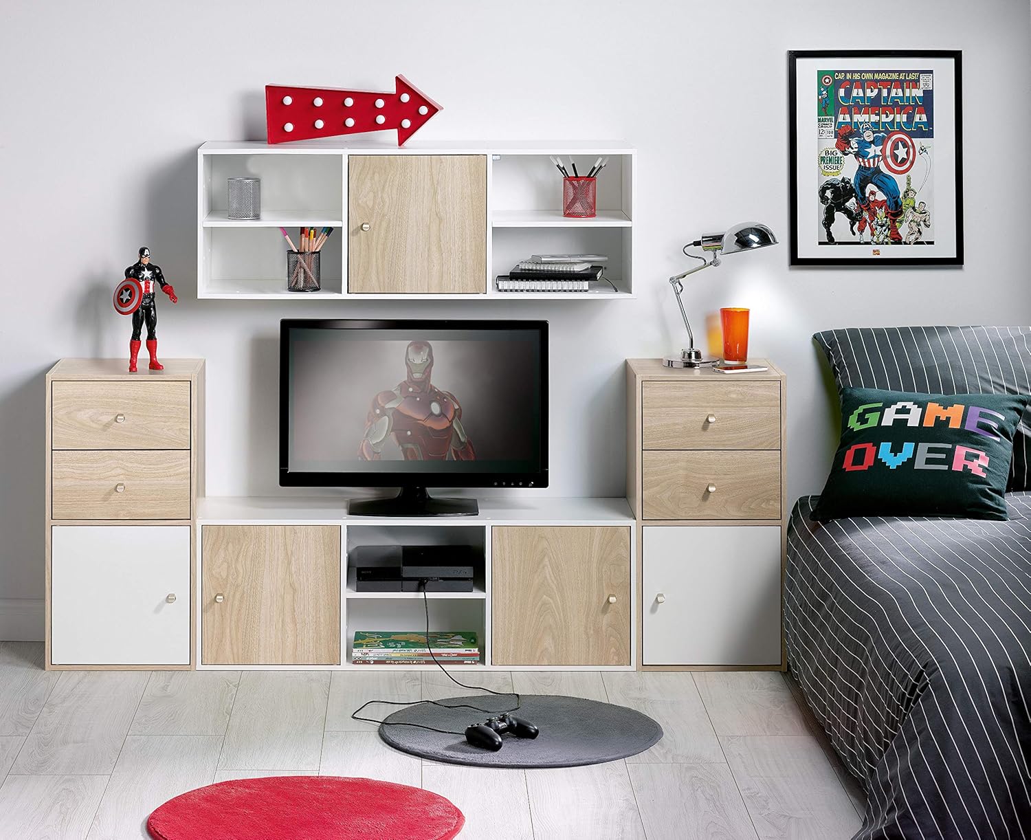 Infantil Alsapan Alsakaz 2 Cubos, 34,9 x 33,7 x 68,8 cm Estantería