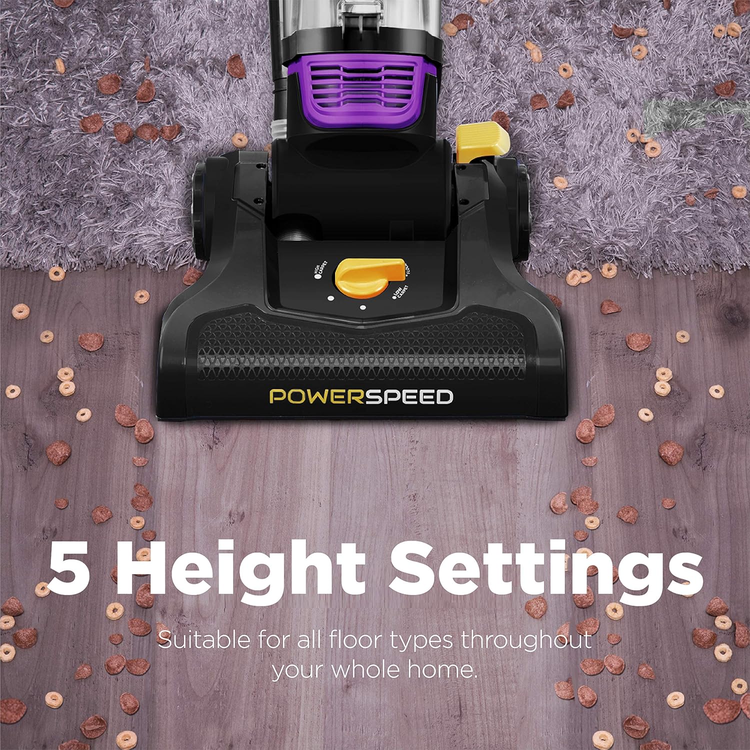 eureka NEU182B PowerSpeed Bagless Upright Vacuum Cleaner, Lite, Purple -