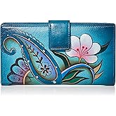 Anna by Anuschka Women's Hand Painted Genuine Leather Two Fold Organizer Wallet