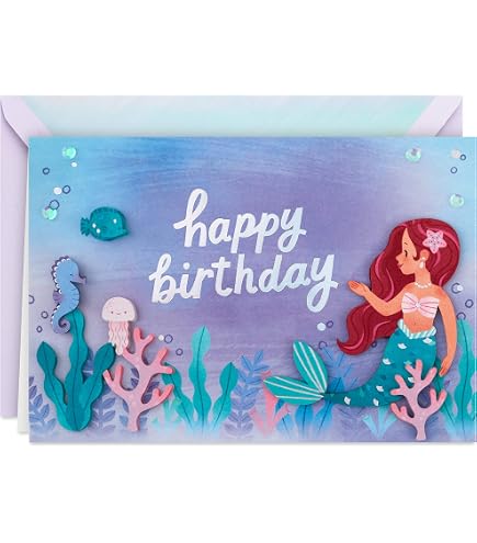 Personalised Little Mermaid Birthday Card – Customisable For Daughter, Granddaughter, Niece | CEA