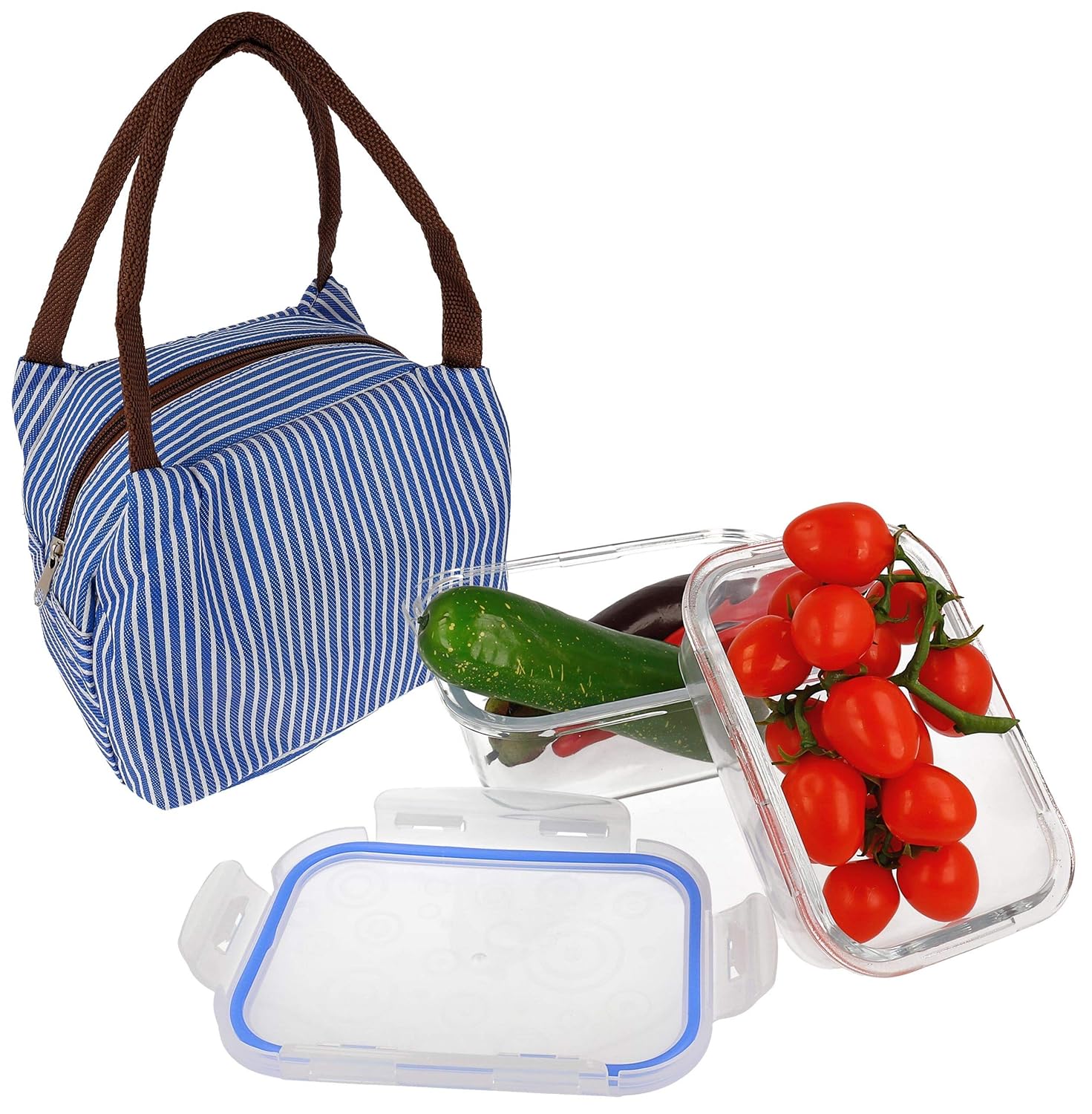 Lantelme – Juego de 3 cajas de almacenamiento de cristal, para el ...