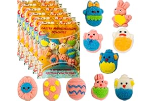 SARAH'S CANDY FACTORY Easter Marshmallow Gummies - 10 Fun Designs, 6-Pack, Total 60 Individually Wrapped Gummies - Gluten-Free & Dairy-Free, Perfect for Egg Hunts