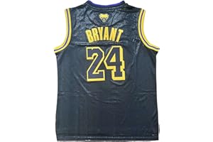 EKANBR Men's #24#8 Mamba Basketball Jersey Black Snakeskin for Bryant Fans (X-Large, 24 Black)