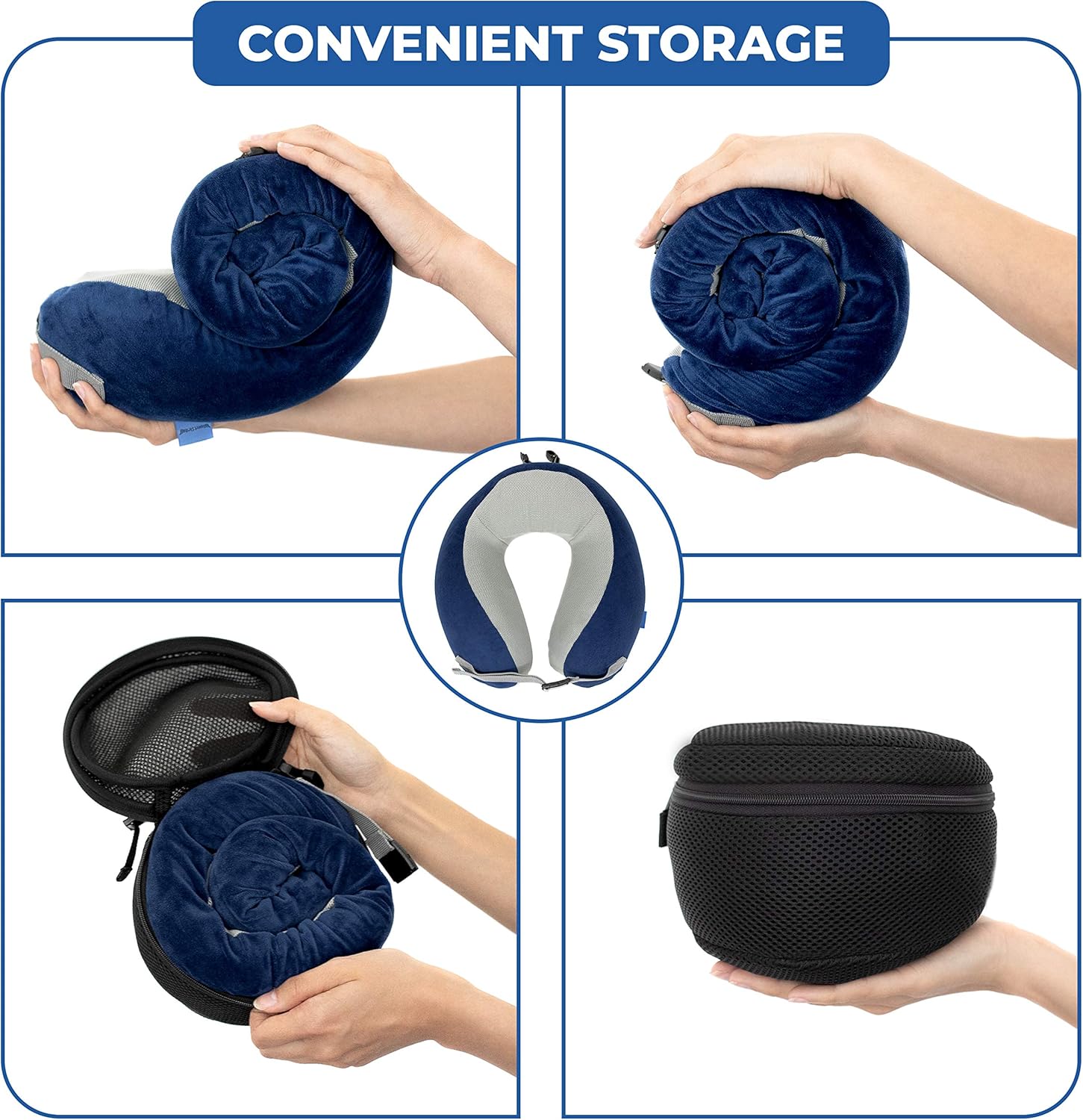 SWEET SIESTA - New AIR Feature - Memory Foam Travel Pillow with Vertical Adjustment - Travel Pillow - Support Travel Neck Pillow - Long Flight Airplane Pillow - Best Travel Pillows for Airplanes: Kitchen & Dining