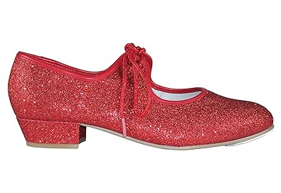 girls red sequin shoes