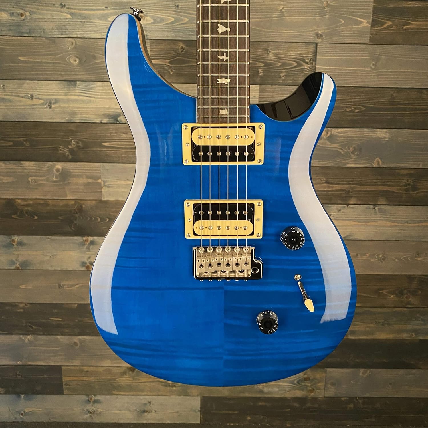 PRS SE Custom 24 Electric Guitar (Sapphire) Musical