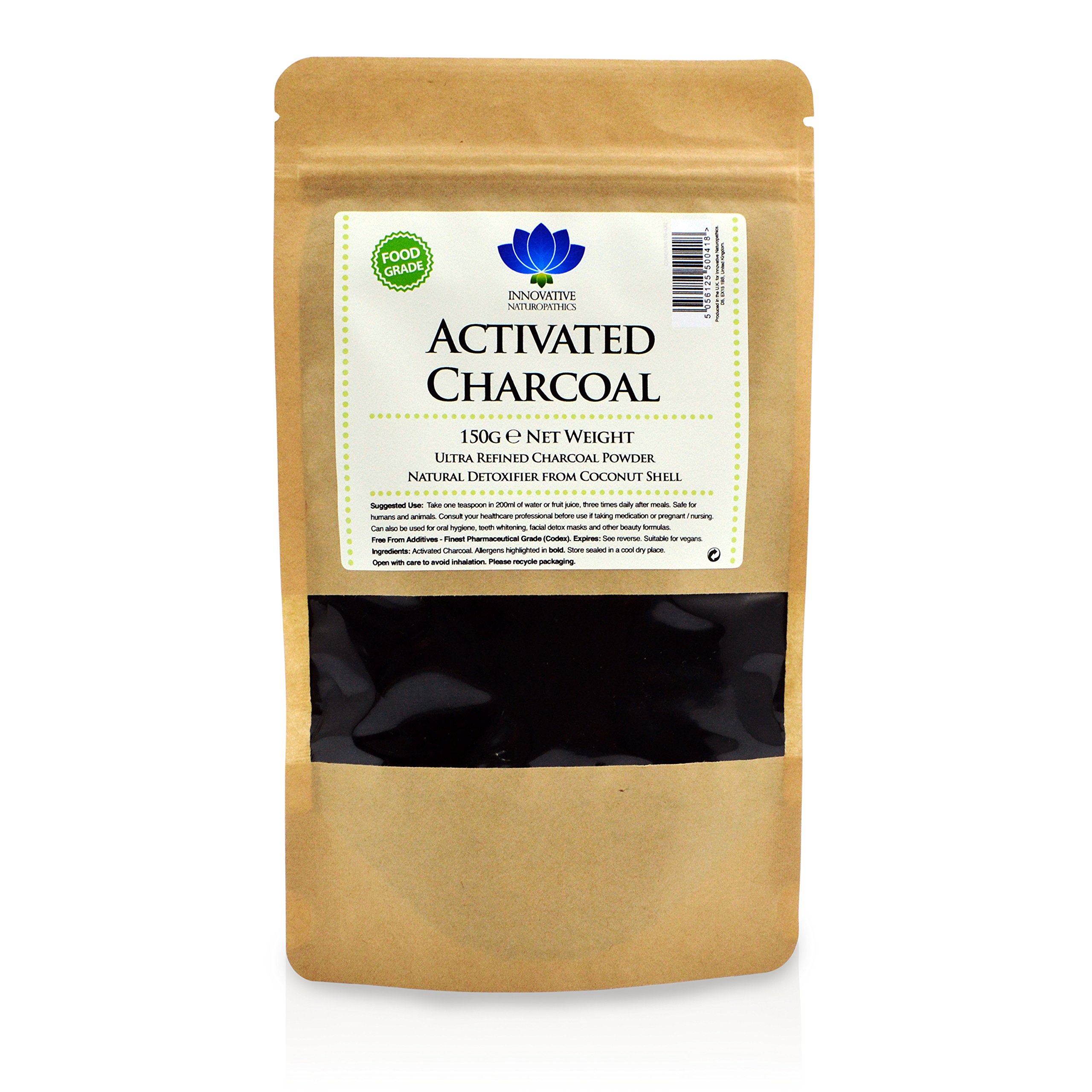 Activated Charcoal - Food Grade - for Teeth Whitening & Detox (150g)