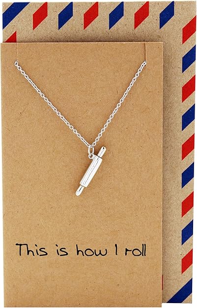 Amazon Com Quan Jewelry Handmade Rolling Pin Pendant Necklace
