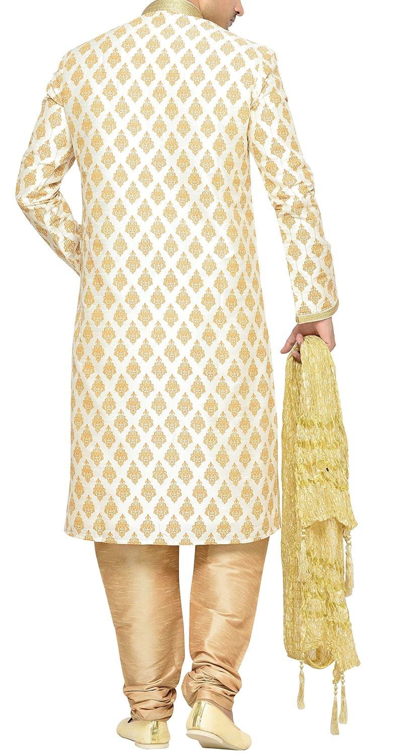 indian poshakh men's silk sherwani