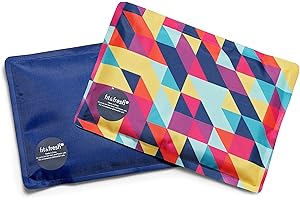 Cool Coolers by Fit & Fresh 2 Pack Soft Ice, Flexible Stretch Nylon Reusable Ice Packs for Lunch Boxes & Coolers, Prism & Cobalt