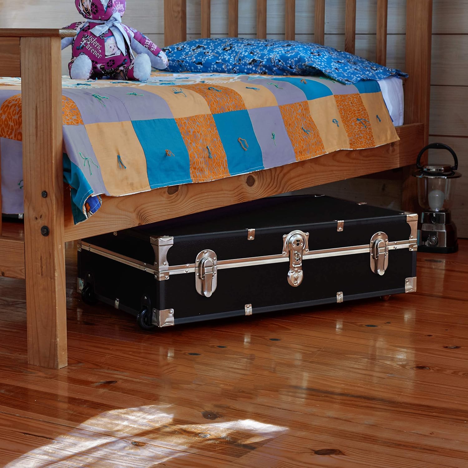 Under The Bed Storage Trunk With Wheels Amazon Co Uk Kitchen Home