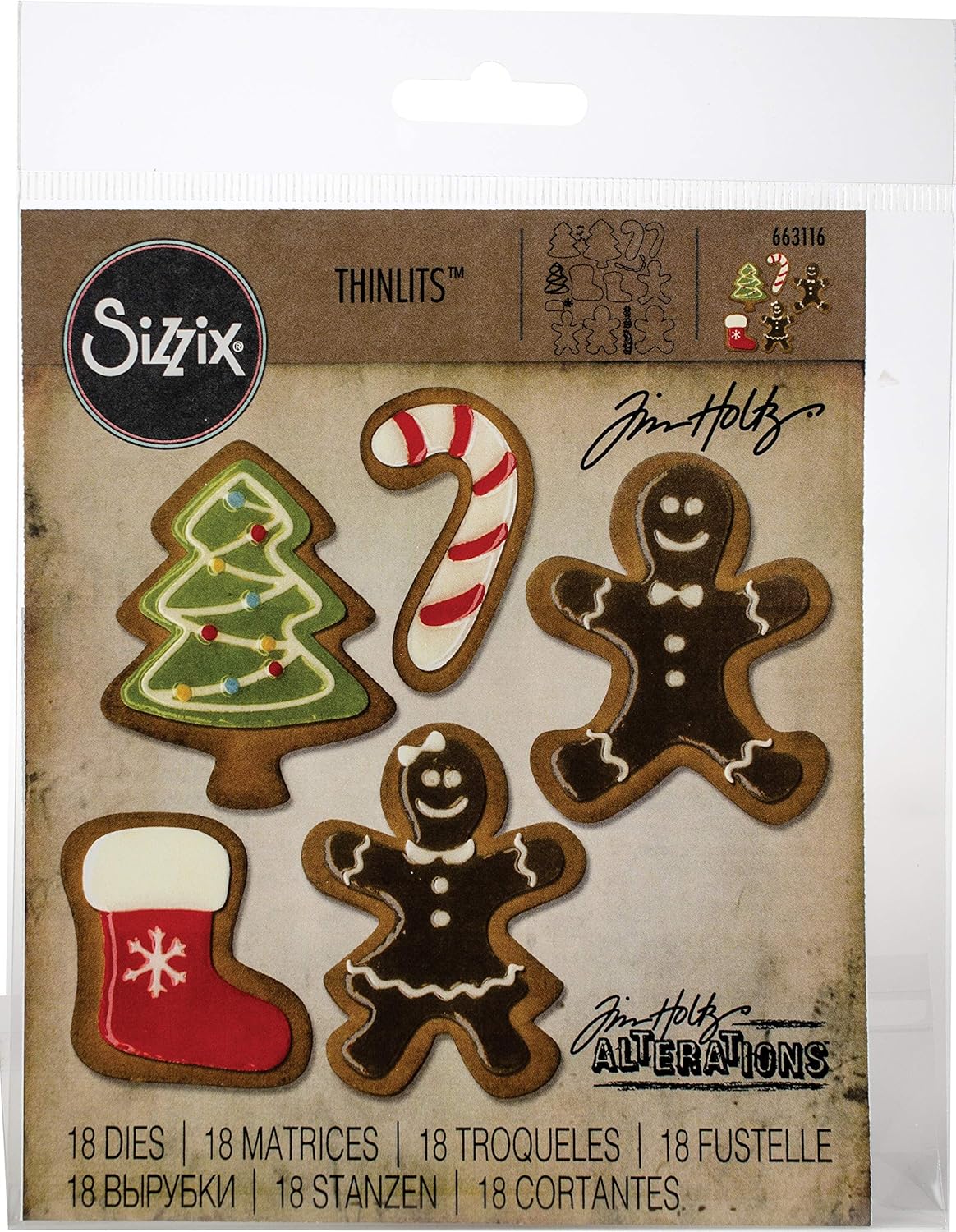 Thinlits Die Set 18PK Fresh Baked #2 by Tim Holtz, 663116, Multi-colour