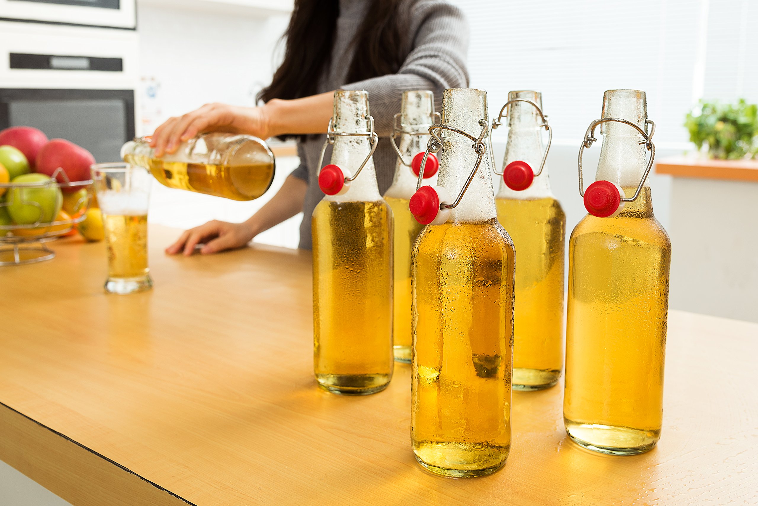 Swing Top Glass Bottles Flip Top Bottles For Kombucha, Kefir, Beer