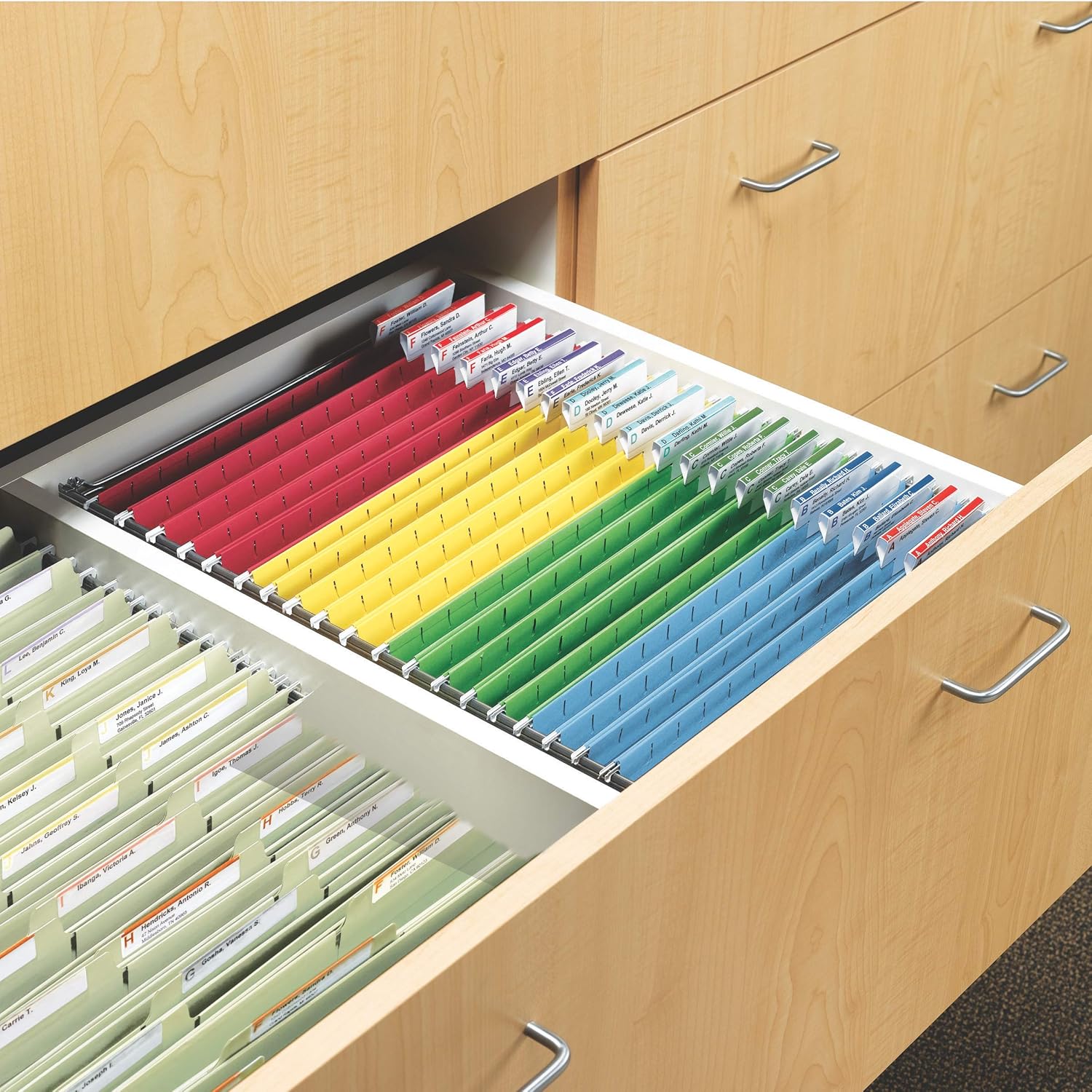 Smead Steel Hanging File Folder Frame, Letter Size, Gray, Adjustable Length 23" to 27", 2 per Pack (64872) : Office Products