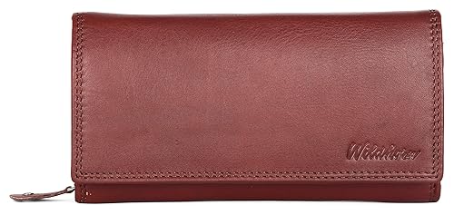 WildHorn Isabella RFID PROTECTED Genuine Leather Wallet for Women stylish|Purse for Women/Girls