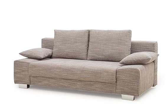 Max Schlafsofa, Stoff, Cappuccino, 98x201x85 cm