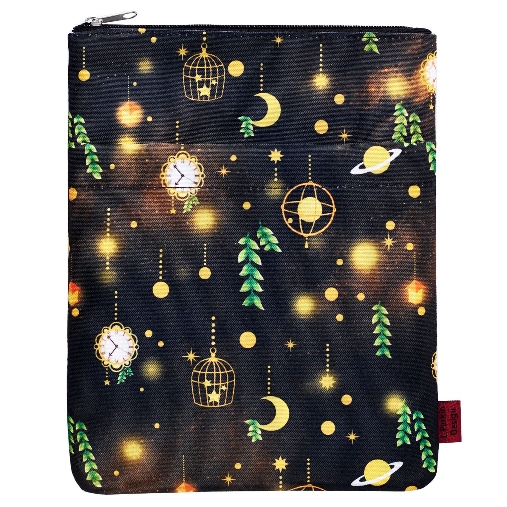 Night Sky Book Sleeve Protector | 11x8.5 Inch Book Cover with Zip | Celestial Gift for Stargazing Readers — image 1