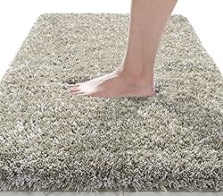 Yimobra Luxury Bathroom Rugs, Fluffy Bath Mats, Non