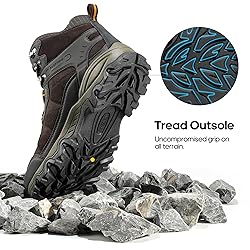 NORTIV 8 Men's Waterproof Hiking Boots Outdoor Mid
