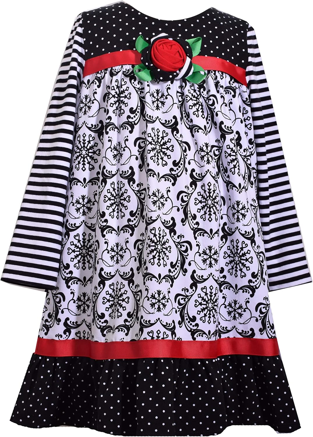 bonnie jean black and white dress