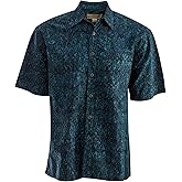 Hawaiian Shirt for Men Casual Button Down Short Sleeve Cotton Summer Batik Aloha Shirt