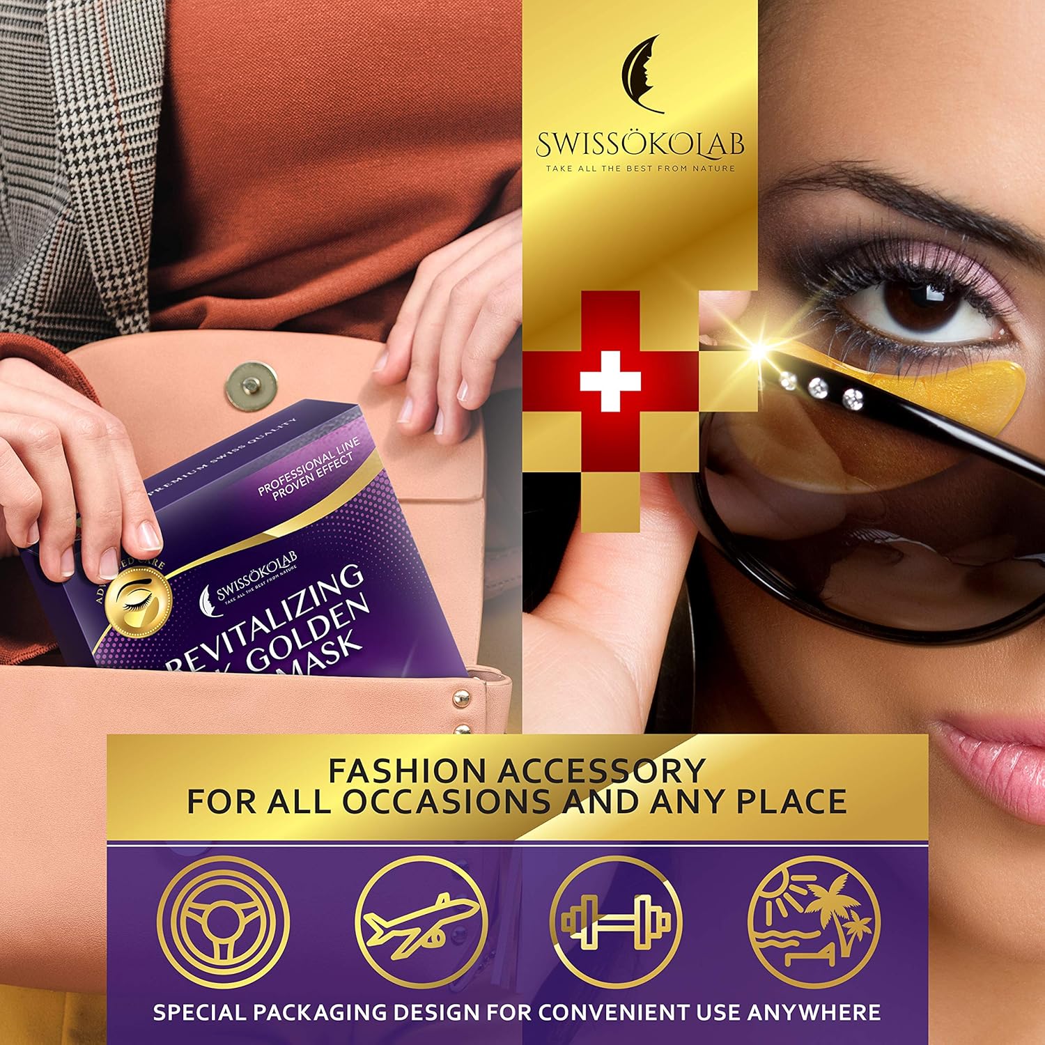 Under Eye Patches For Puffy Eyes 24k Gold Eye Mask For Dark Circles And Puffiness Collagen Eye Gel Pads Moisturizing & Reducing Wrinkles Anti-Aging Hyaluronic Acid : Beauty