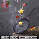 INTIGNIS 28 cm Deep Frying Pan with Lid Induction Non-Stick GREBLON Coating view 3