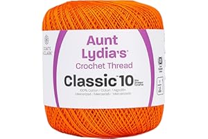 RED HEART Coats Crochet Classic Crochet Thread, Pumpkin, 1050 Foot