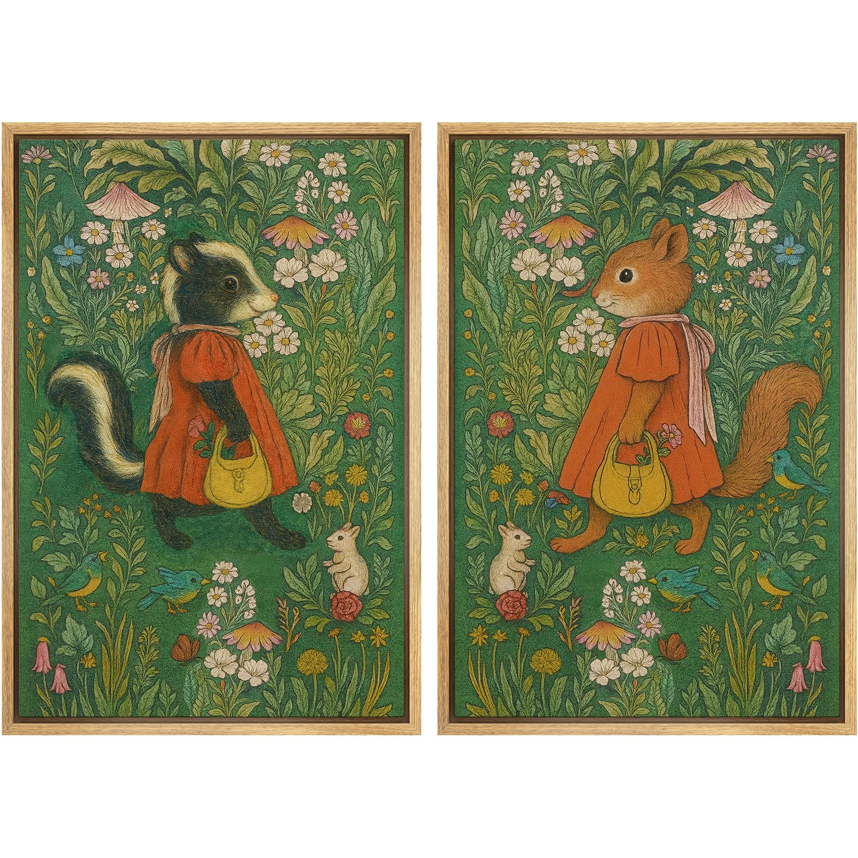 MUDECOR Framed Canvas Print Wall Art Set Whimsical