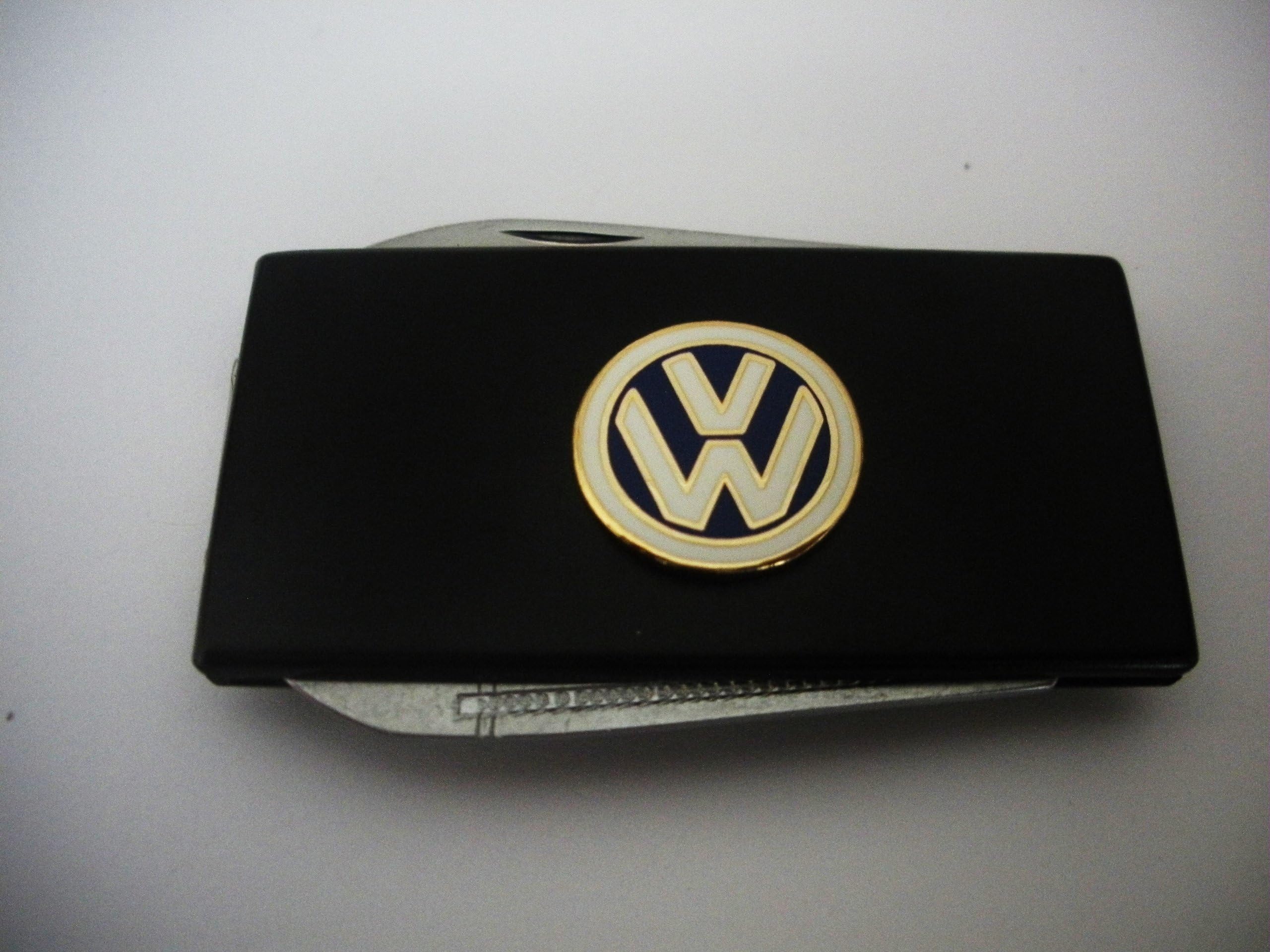 Volkswagen Black Stainless Steel Money Clip with Knife & Nailfile in Body of Clip