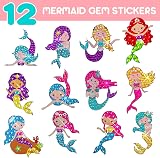 Blue Squid Mermaid Diamond Art Kit for Kids - 12 Stickers 2 Keychains 2 Sun view 3