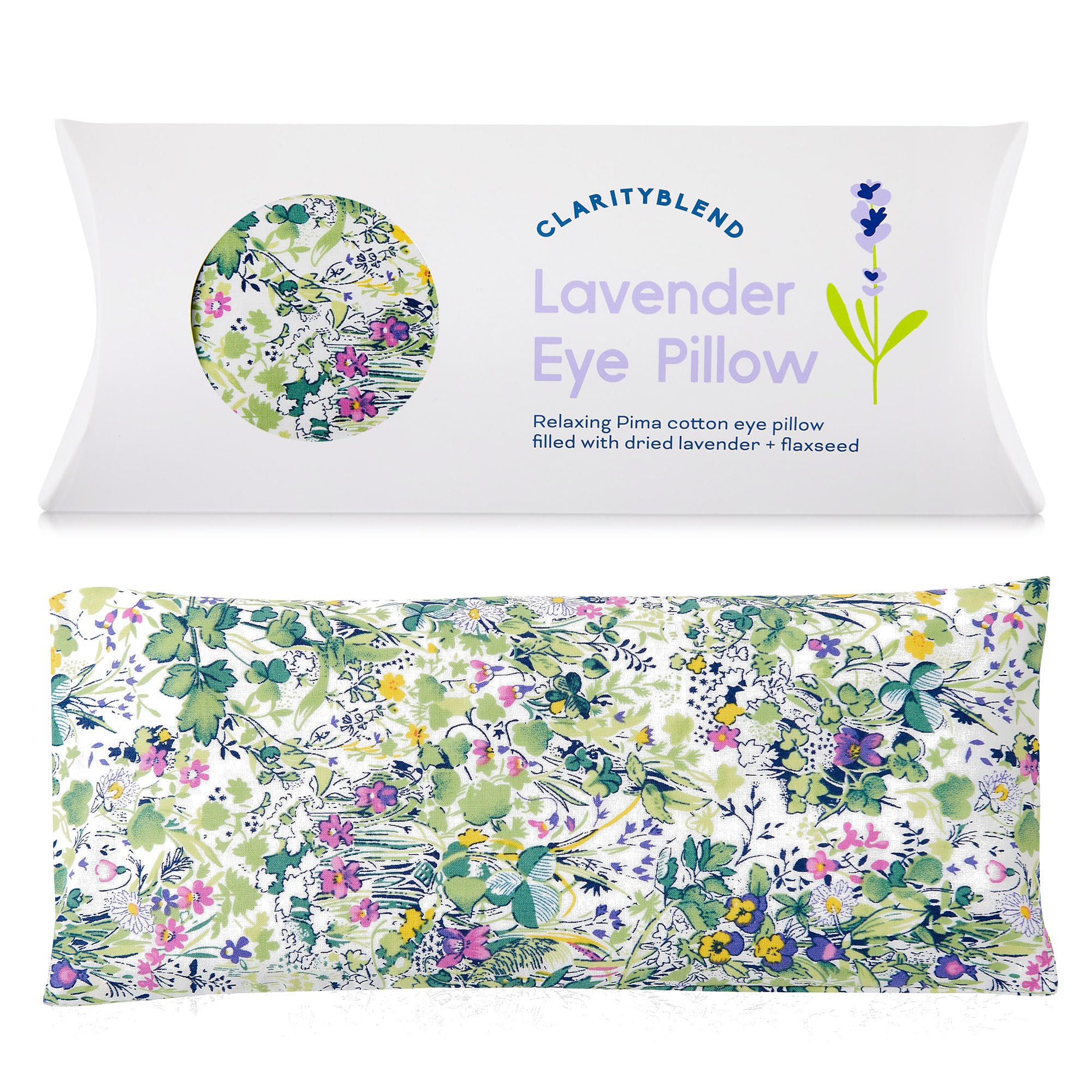 Clarity Blend Aromatherapy - Weighted Lavender Bags for Yoga, Meditation & Relaxation - Aromatherapy Lavender Pillow Filled with Flaxseed - Washable Pima Cotton Cover Facial Tension Release โ image 1