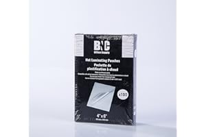 BNC Thermal Laminating Pouches, 5 Mil Thick, 100 Pack, Photo Size 4"X6"