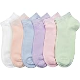 Women’s Thin Bamboo Rayon Low-Cut Ankle Socks – Soft, Breathable, Moisture-Wicking Socks 6-Pack