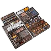 SMONEX Wooden Organizer Compatible with Gloomhaven Board Game - Box Suitable for Storage All Gloomhaven Expansions - Insert and Storage Suitable for Gloomhaven (Gray)