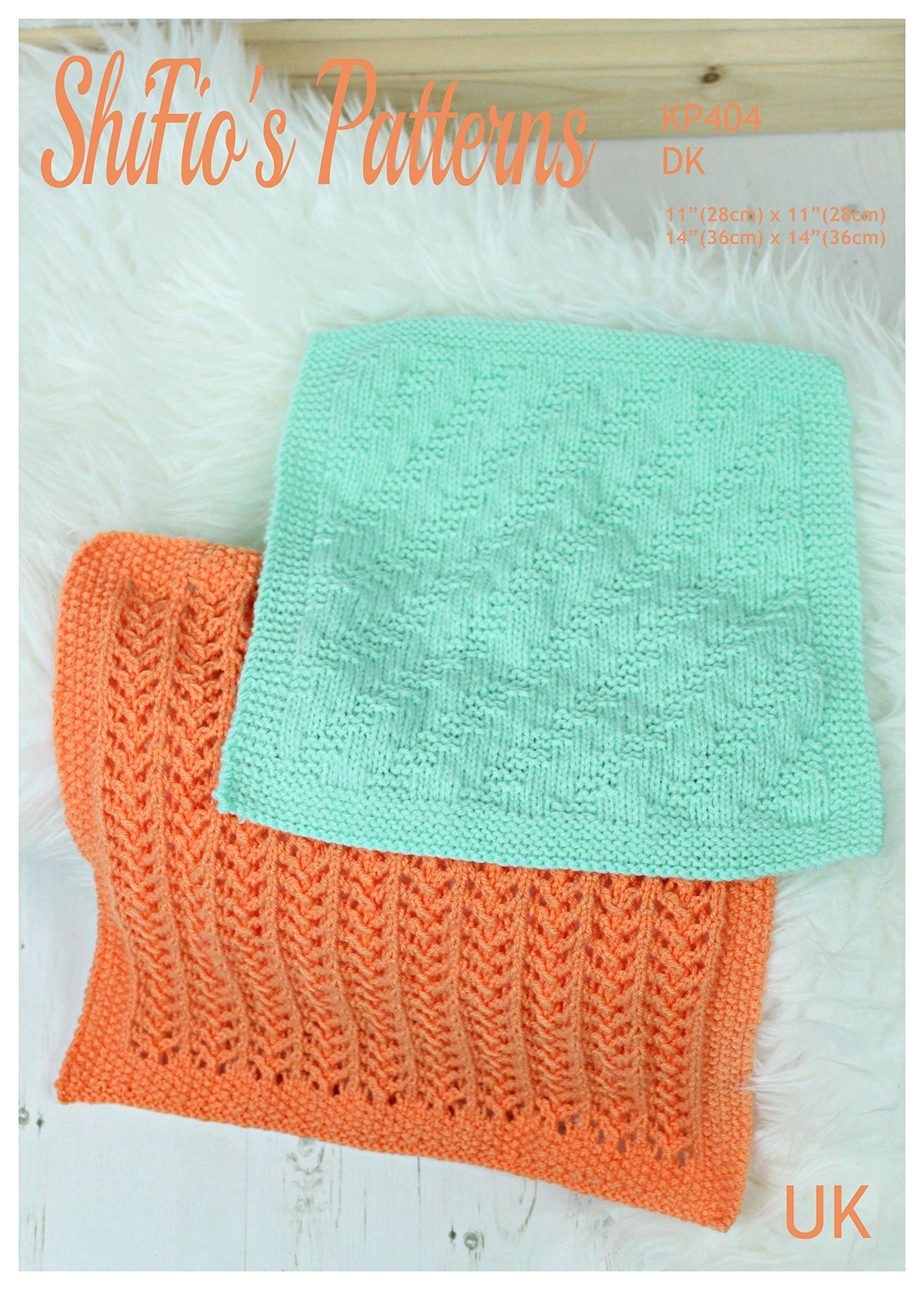 Knitting Pattern for 2 Dolls Blankets in 2 Sizes to fit 10" to 12" Doll and 14" to 16" Doll, Doll Knitting Pattern, Double Knitting Pattern for Doll, KP440