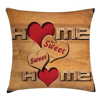 Amazon Com Ambesonne Home Sweet Home Throw Pillow Cushion Cover