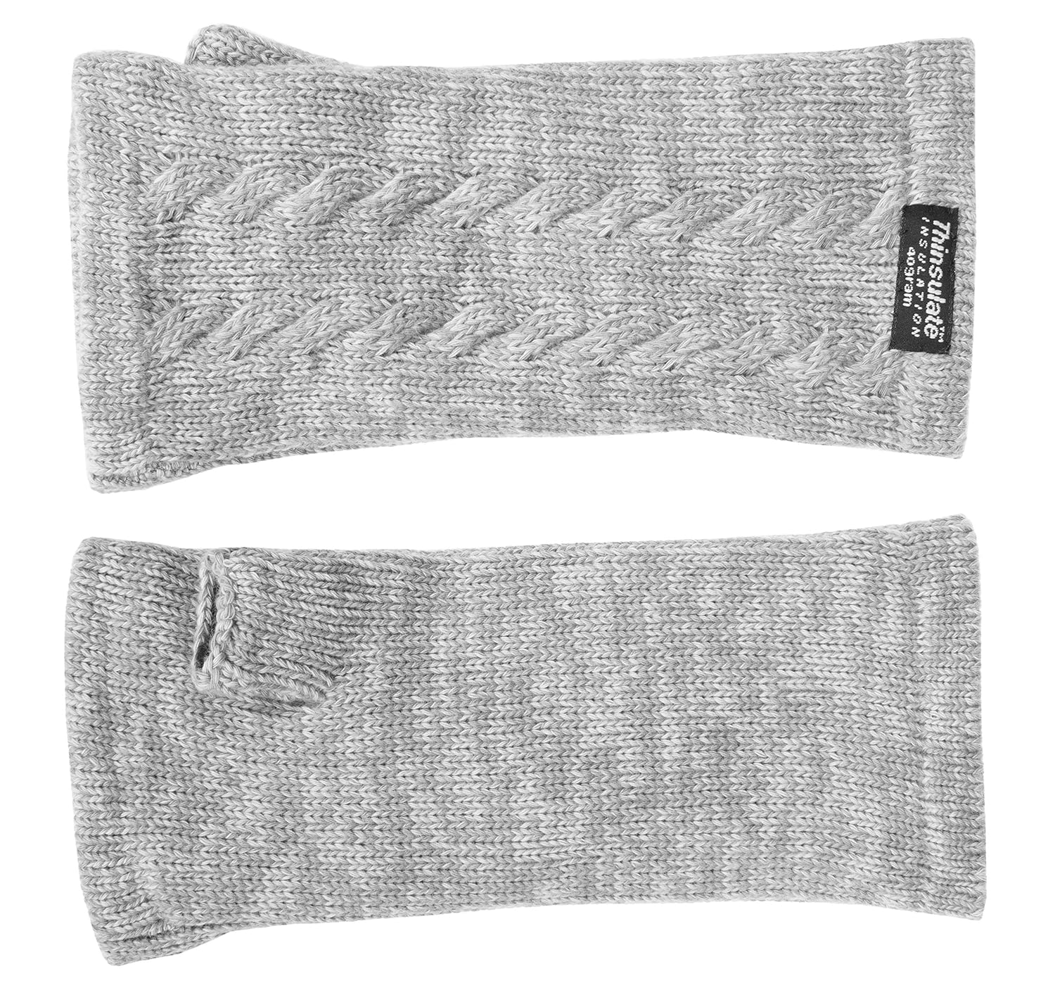 Pulsw/ärmer DIANA mit Zopfmuster und Thinsulate Thermofutter EEM Wollstulpe