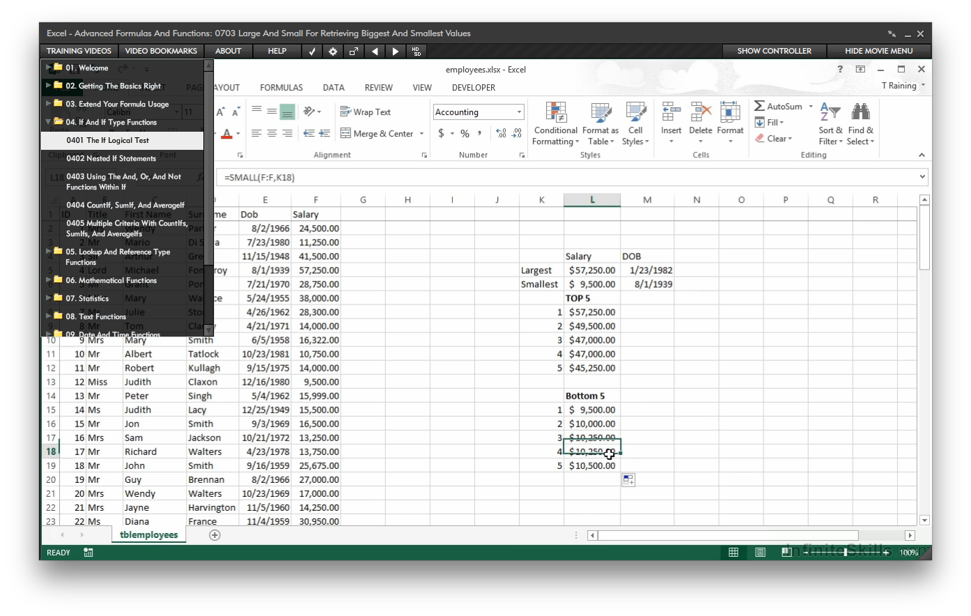 Learning Microsoft Excel - Advanced Formulas And Functions [Online Code] - Thumbnail 5