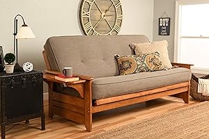Kodiak Furniture Phoenix Futon Set, Full, Linen Stone