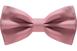 Bow Tie House Satin Classic Pre-Tied Bow Tie Formal Solid Tuxedo for Adults & Children