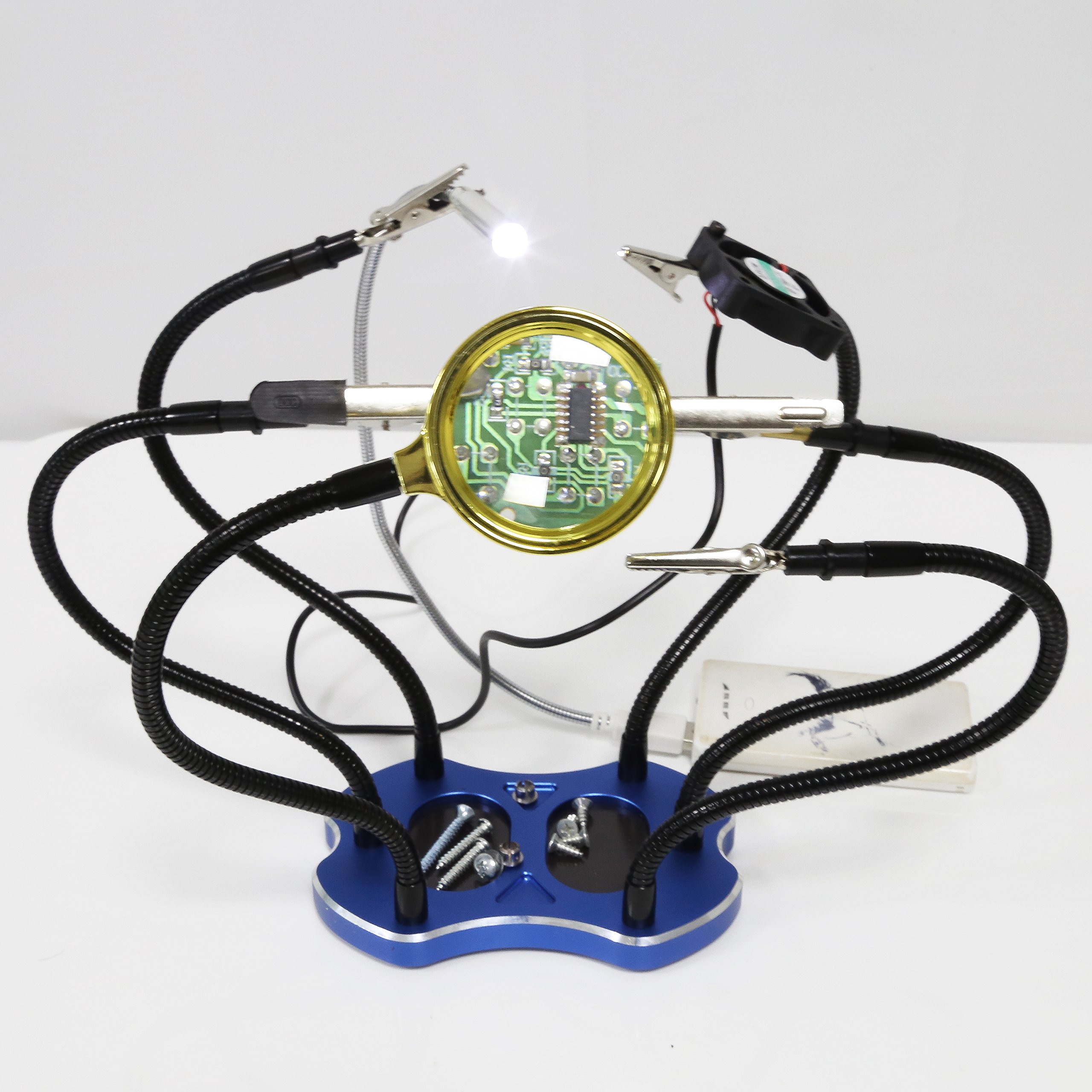 Helping Hand With Magnifying Glass Soldering Station Tool Third Hand