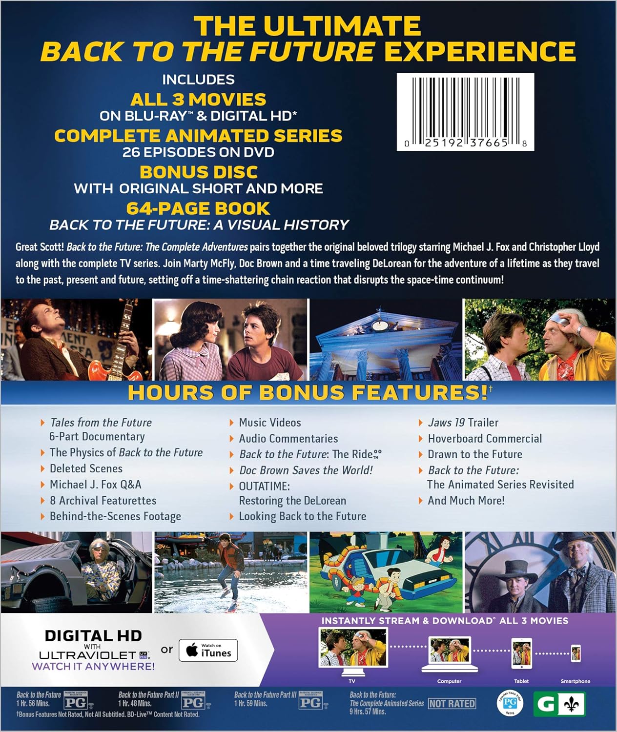 Back To The Future The Complete Adventures Blu Ray Amazon Co Uk Michael J Fox Christopher Lloyd Lea Thompson Crispin Glover Robert Zemeckis Michael J Fox Christopher Lloyd Dvd Blu Ray